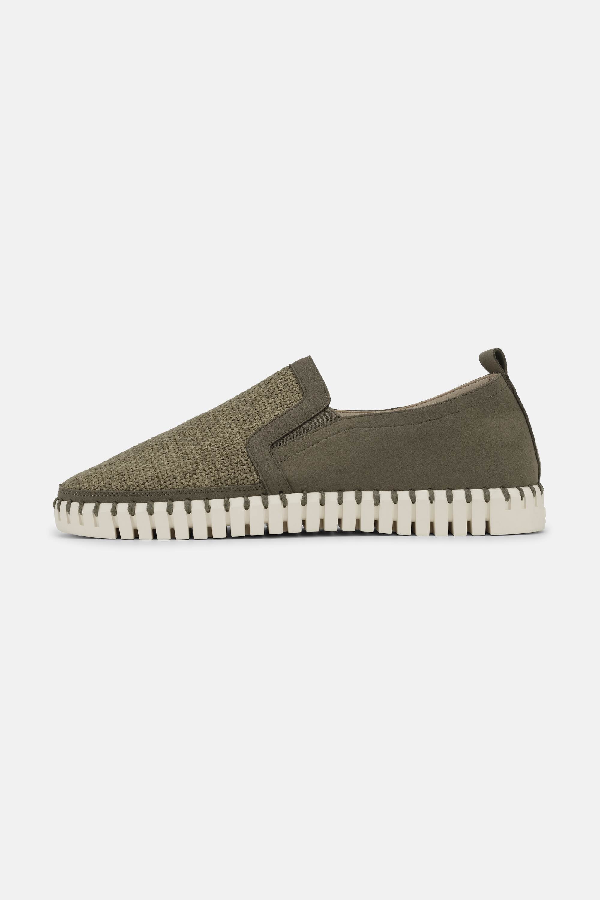Komfortable Herresko - Deep Olive Pearled Ivory